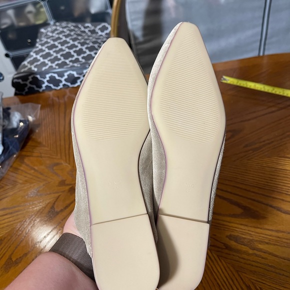 SOLD Mango women suede leather mules beige Sz 39 EU - Picture 14 of 16